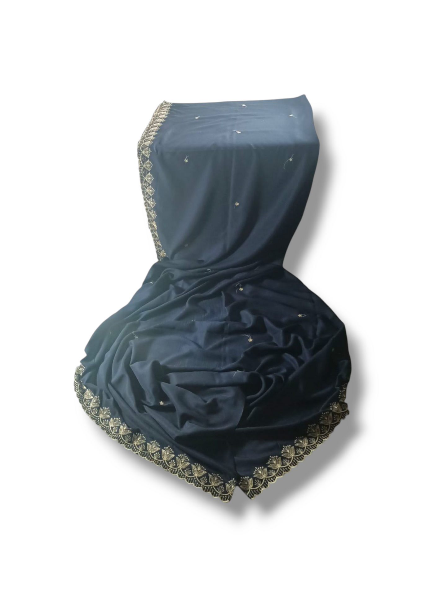 Premium Swiss Shawl with Delicate 3mm Sequin Border