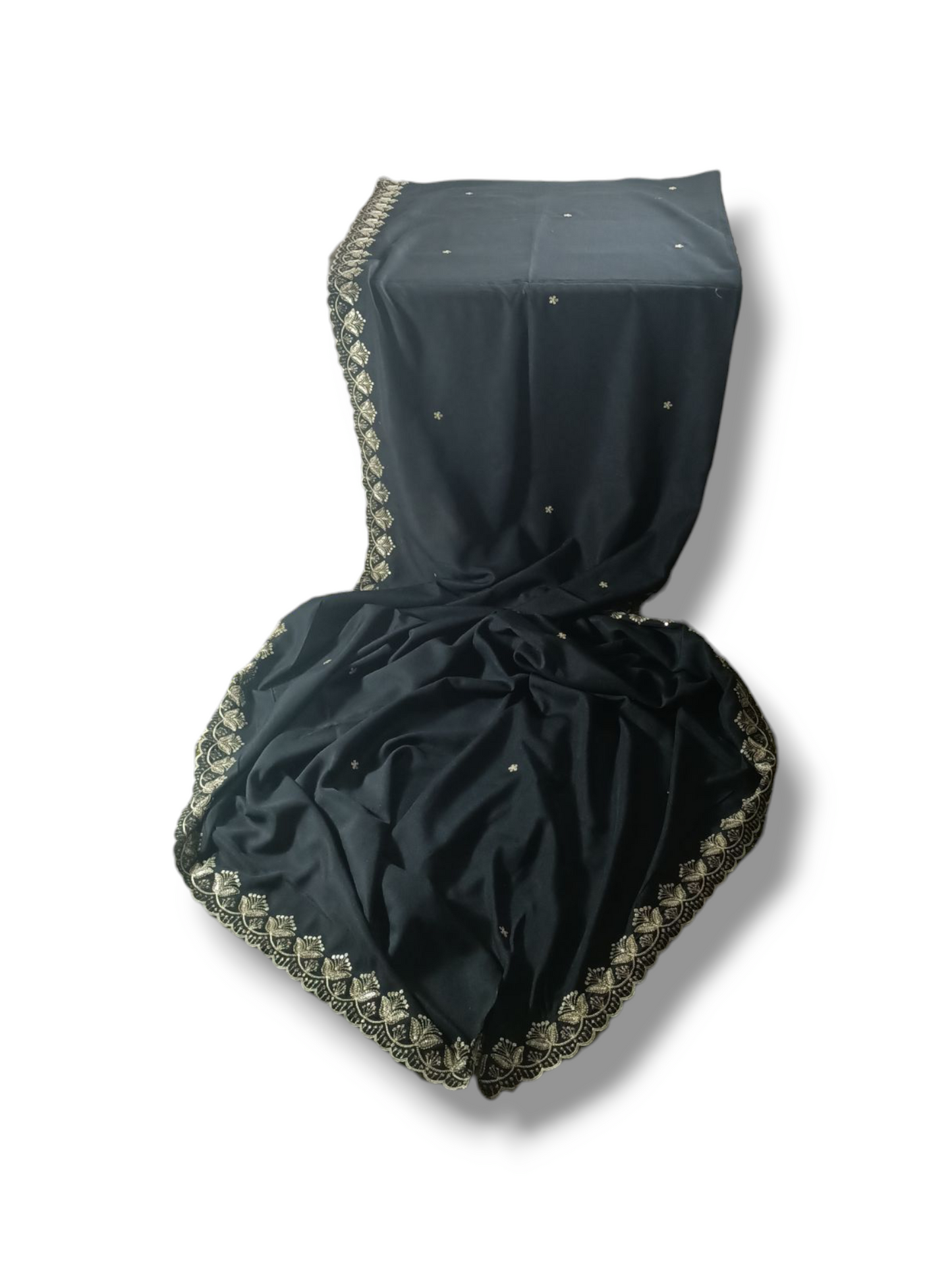 Premium Swiss Shawl with Delicate 3mm Sequin Border
