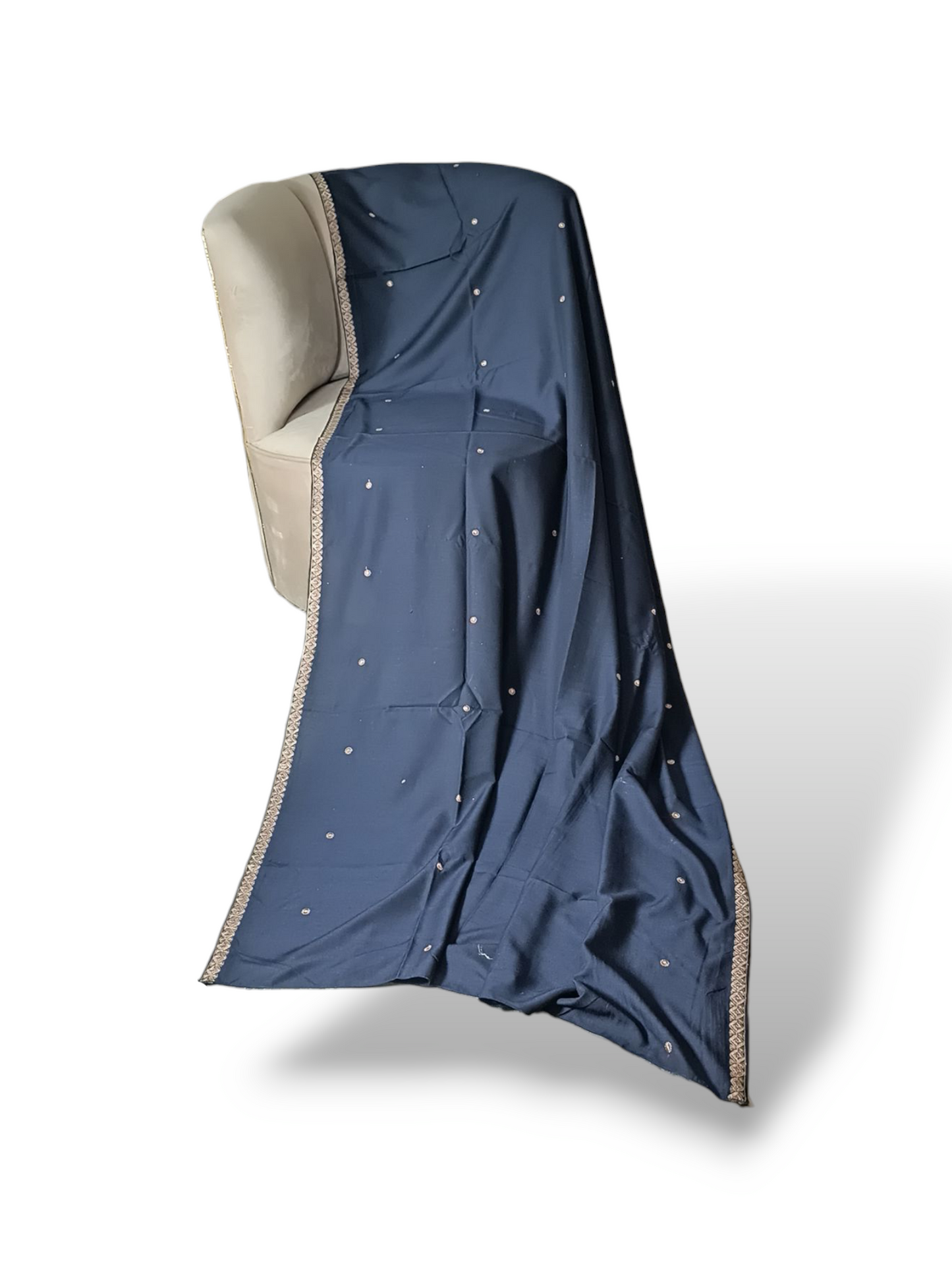 Classic Swiss Shawl with Light Dabbi Thread Touch