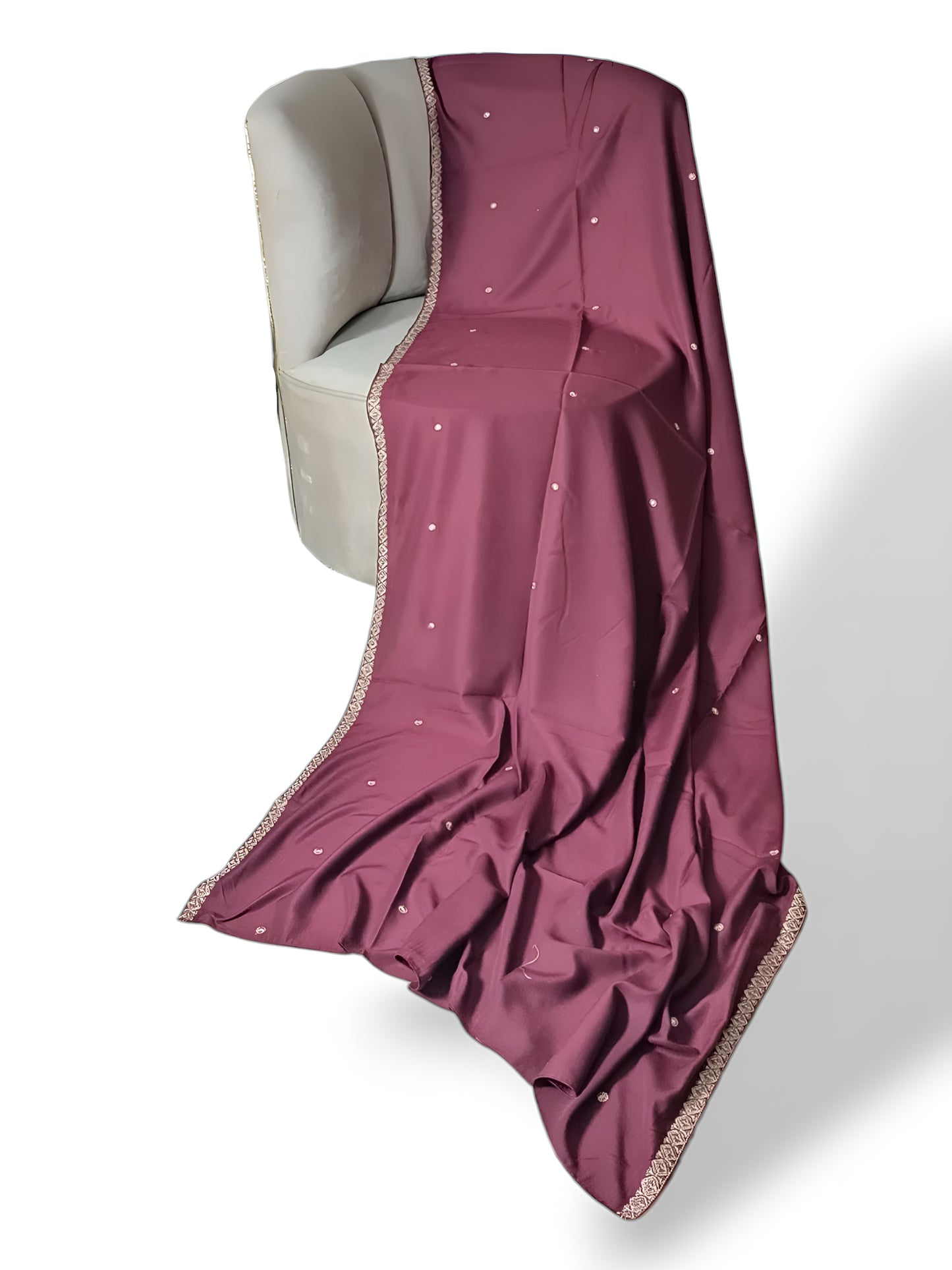 Classic Swiss Shawl with Light Dabbi Thread Touch