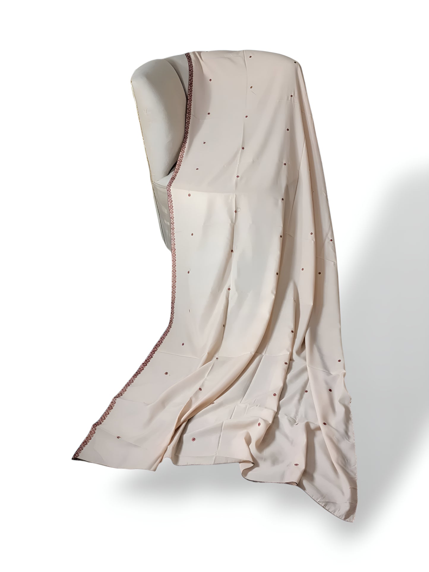 Classic Swiss Shawl with Light Dabbi Thread Touch