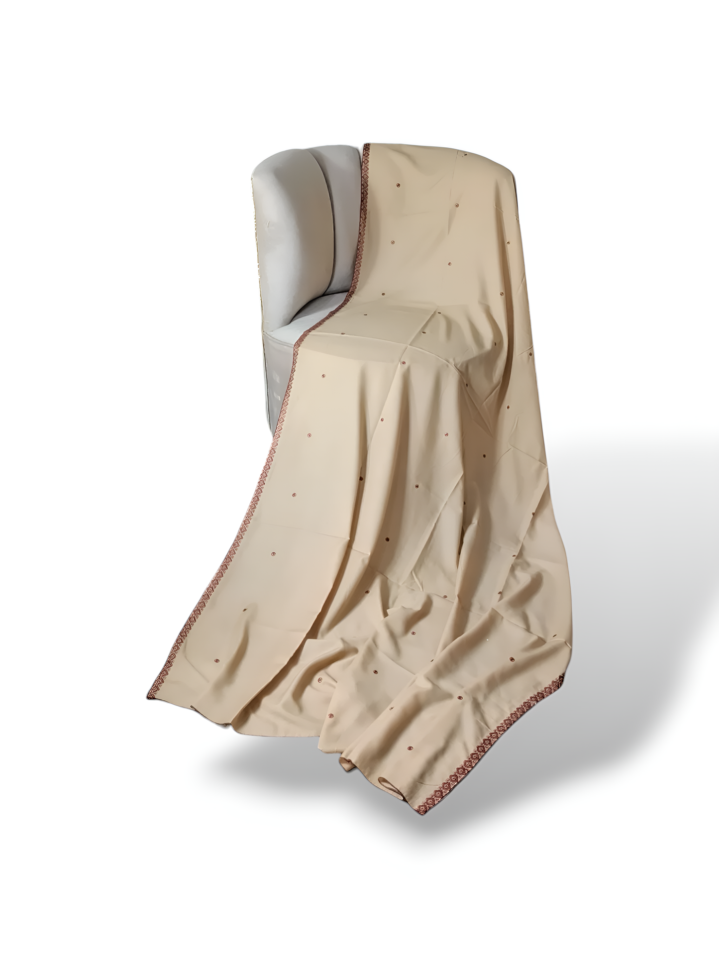 Classic Swiss Shawl with Light Dabbi Thread Touch