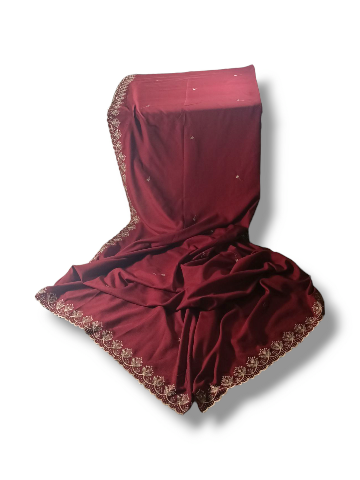 Premium Swiss Shawl with Delicate 3mm Sequin Border